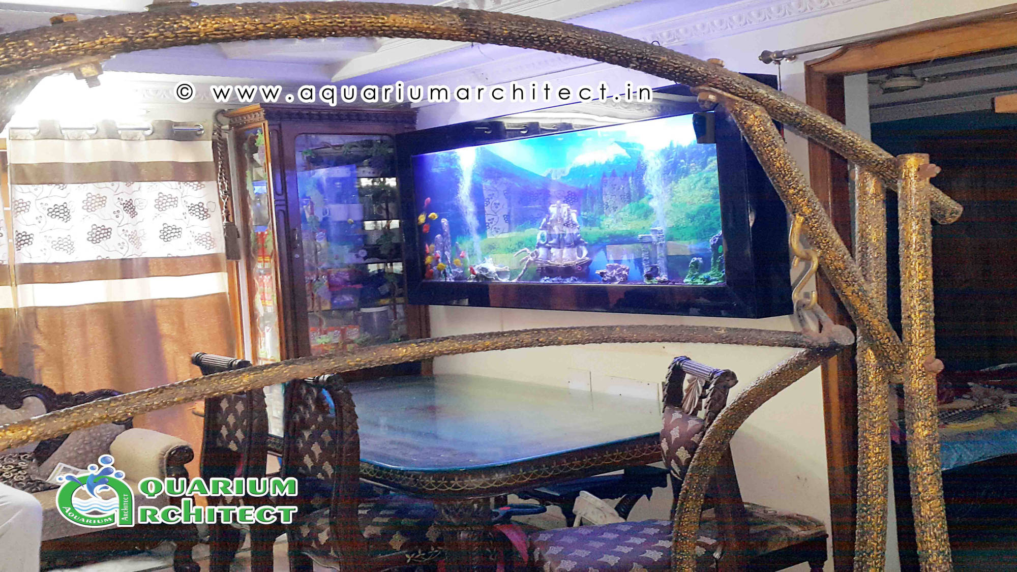 wall mounting aquarium | Aquarium Architect | Aquarium Chennai | Aquarium in chennai | Designer aquarium in chennai | Custom Aquariums