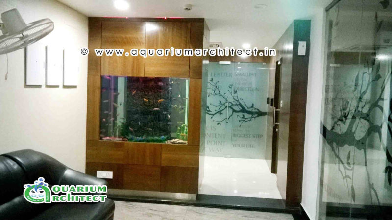 Aquarium at Poomalai Housing PVT LTD | Aquarium Chennai | Aquarium architect | Designer aquarium | Acrylic aqiarums in chennai
